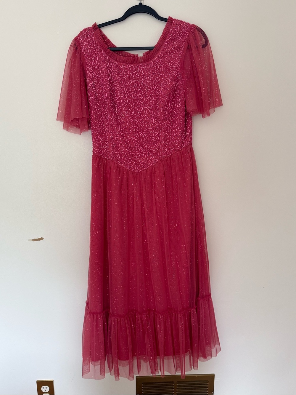 Ivy City Co. Matching Mommy & Me Rose Sparkle Dresses (Women’s 8 & Mini 12-18M)